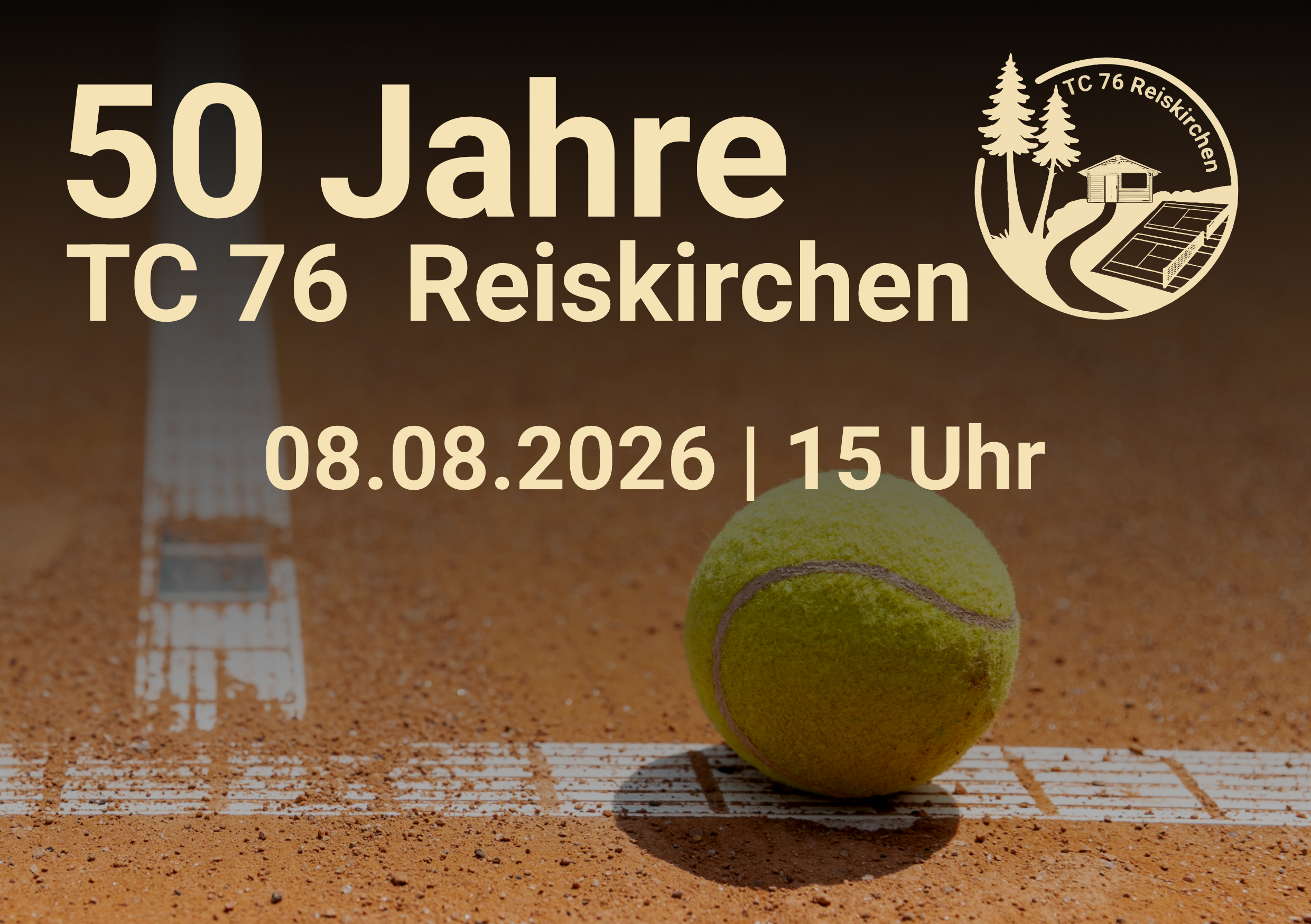 Flyer zum 50-jährigen Jubiläum des TC 76 Reiskirchen